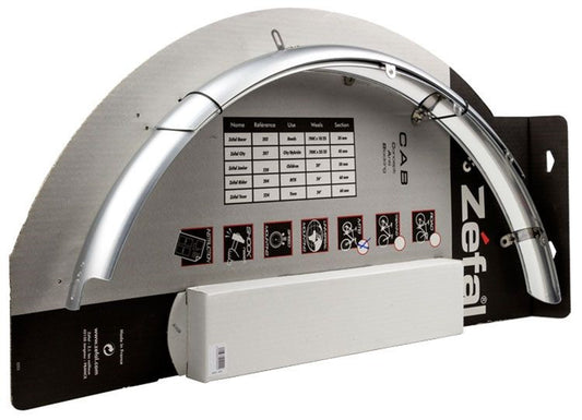 Zefal spatbord set 26" - 60 mm. Rider MTB 204 zilver