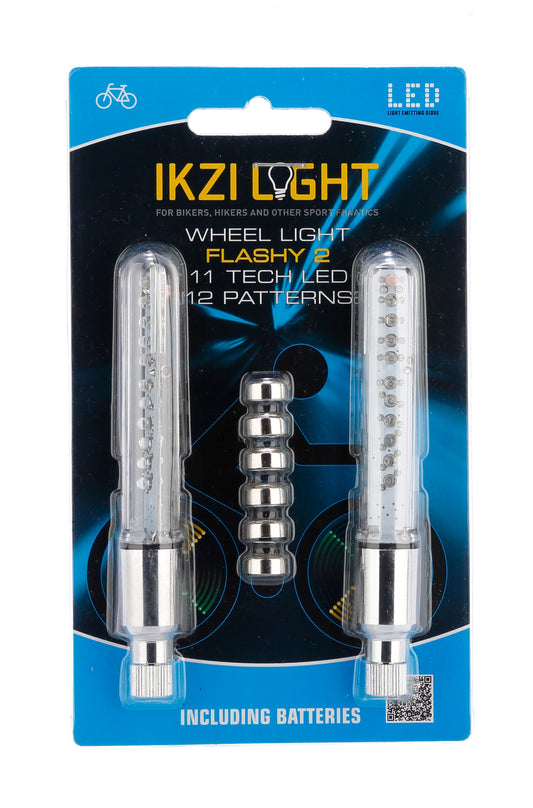 IkziLight verlichtingset Flashy 2 12 patronen en spaakklem 11 Tech LED transparant
