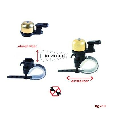 M-Wave 'super-mini' bel messing goud/zwart *