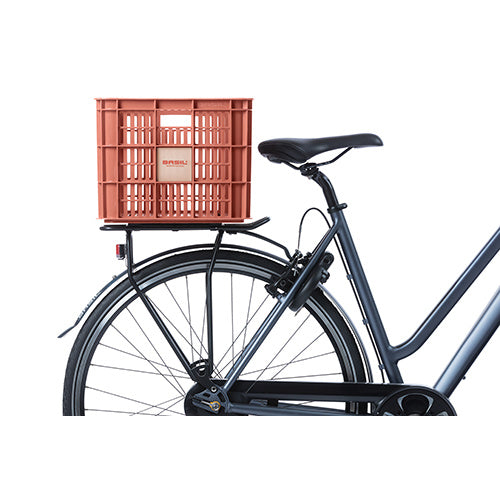 Basil 21161 Crate L fietskrat gerecycled kunststof groot 40L terra red