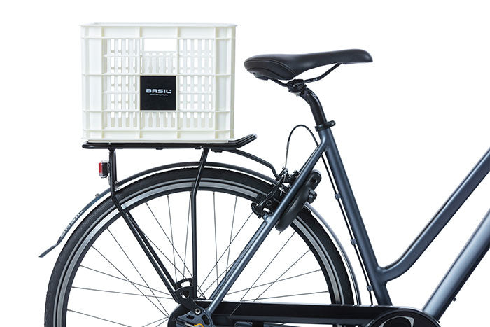 Basil 21091 Crate M fietskrat kunststof medium 27L bright white