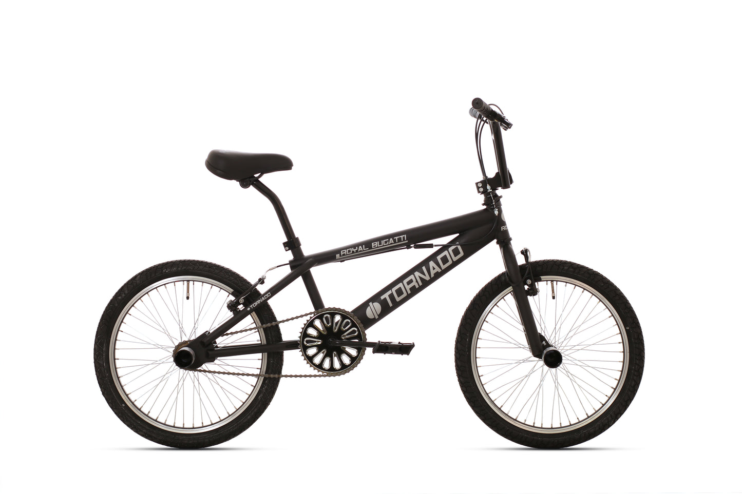 Freestyle BMX Luxe mat zwart, zwarte banden