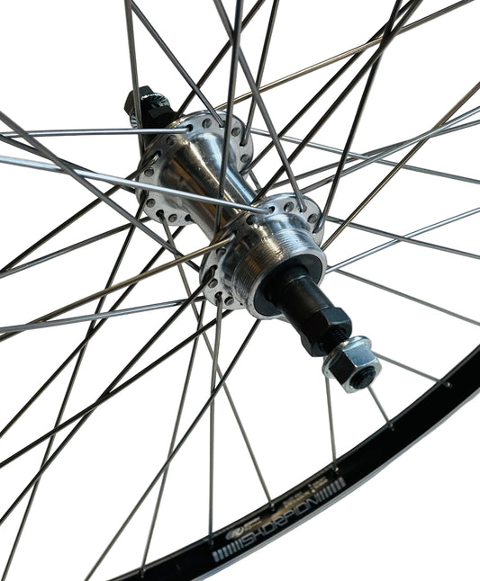 Achterwiel 28"- 622x19 Skorpion alu. zwart FM31 freewheel vast