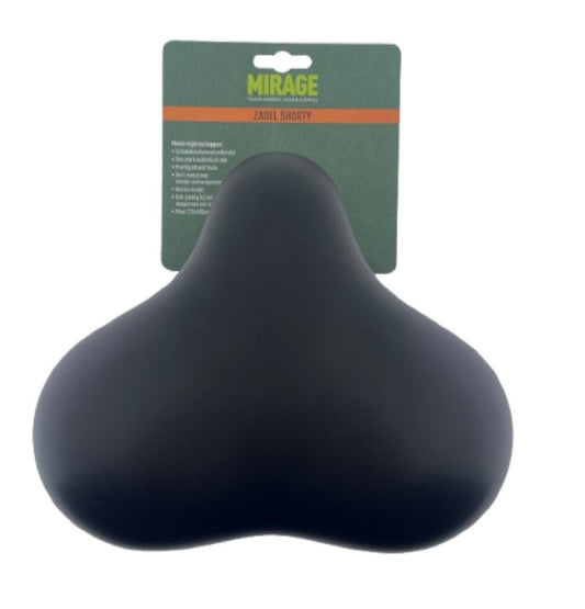 Mirage zadel tour comfort met vering Shorty zwart