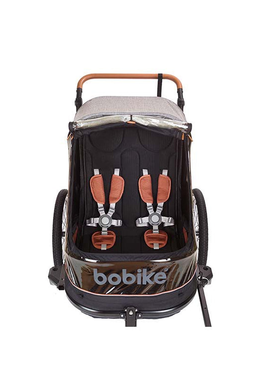 Bobike trailer 2-in-1 fiets & stroller grey