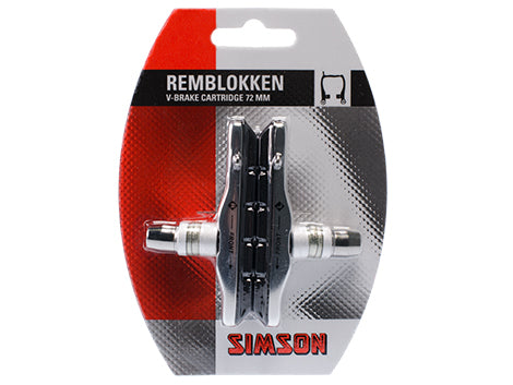 Simson 020200 V-brake cartridge remschoen Shimano compatible 2 stuks