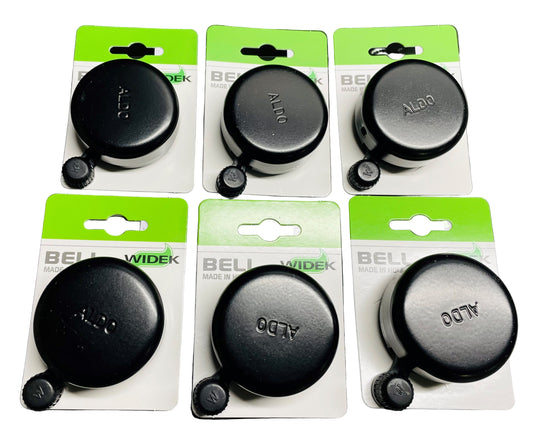 Widek stalen bel ALDO zwart met kunststof klepel op Widek kaart