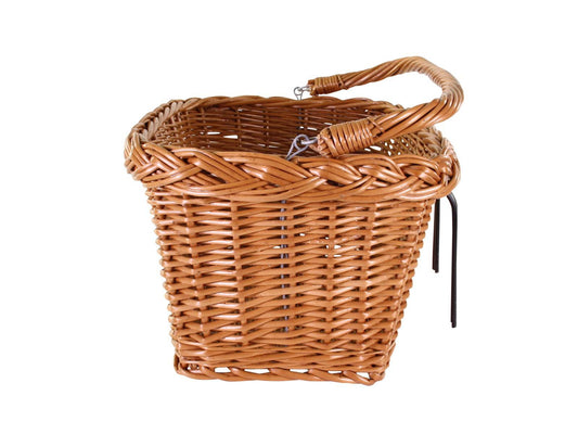 Around rieten fietsmand rechthoekig met buik