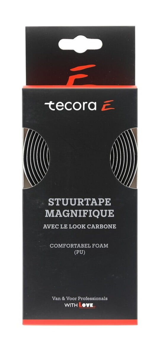 Tecora E stuurlint Magnifique Carbon Look ø2.5x30 mm. 2 mtr. wit