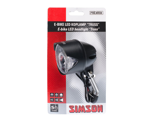 Simson 022016 E-Bike voorvork koplamp "Truss" 6-60V 30 LUX