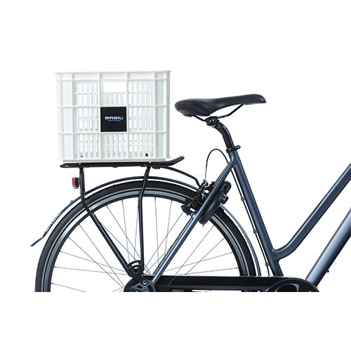 Basil 21162 Crate L fietskrat gerecycled kunststof groot 40L bright white