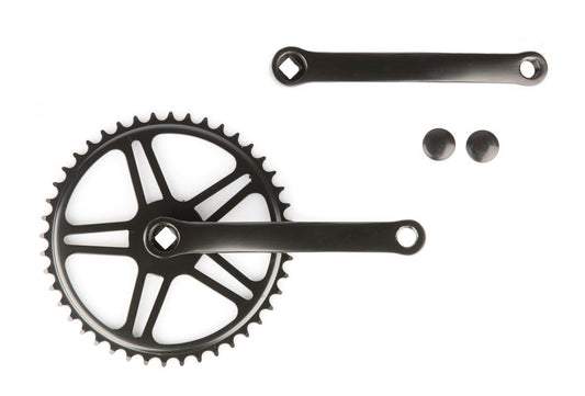 Vinty crankstel 44T. spieloos zwart 170