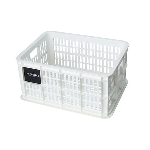 Basil 21114 Crate S fietskrat gerecycled kunststof small 17,5L bright white