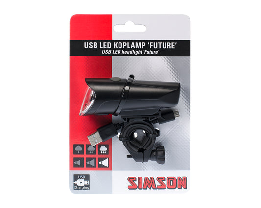Simson 022003 USB LED koplamp "Future" 30 LUX