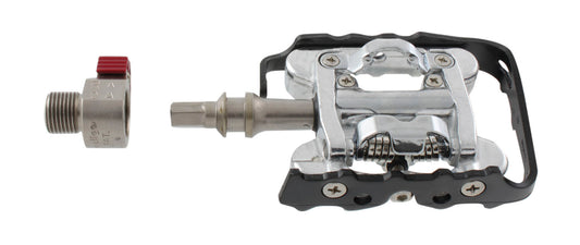 Wellgo combi-pedaal aluminium/zilver Shimano compatible met QR-systeem