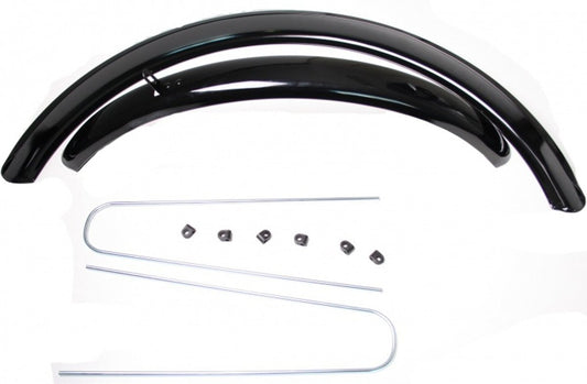 Spatbord set ATB met stangen cpl. zwart 26"