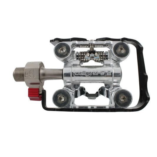 Wellgo combi-pedaal aluminium/zilver Shimano compatible met QR-systeem
