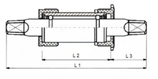 Tecora E trapas BSA 131.5 mm. alu. cups