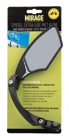 Mirage spiegel Luxury licht-dimmend RECHTS 10.6 cm. zwart