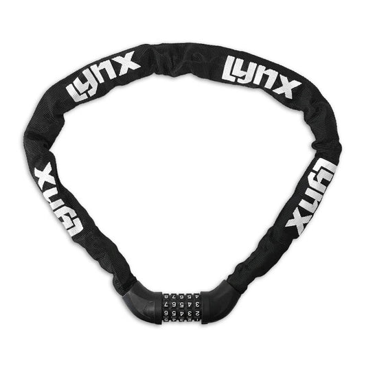 Lynx combinatie kettingslot 6 mm. x 100 cm. nylon hoes