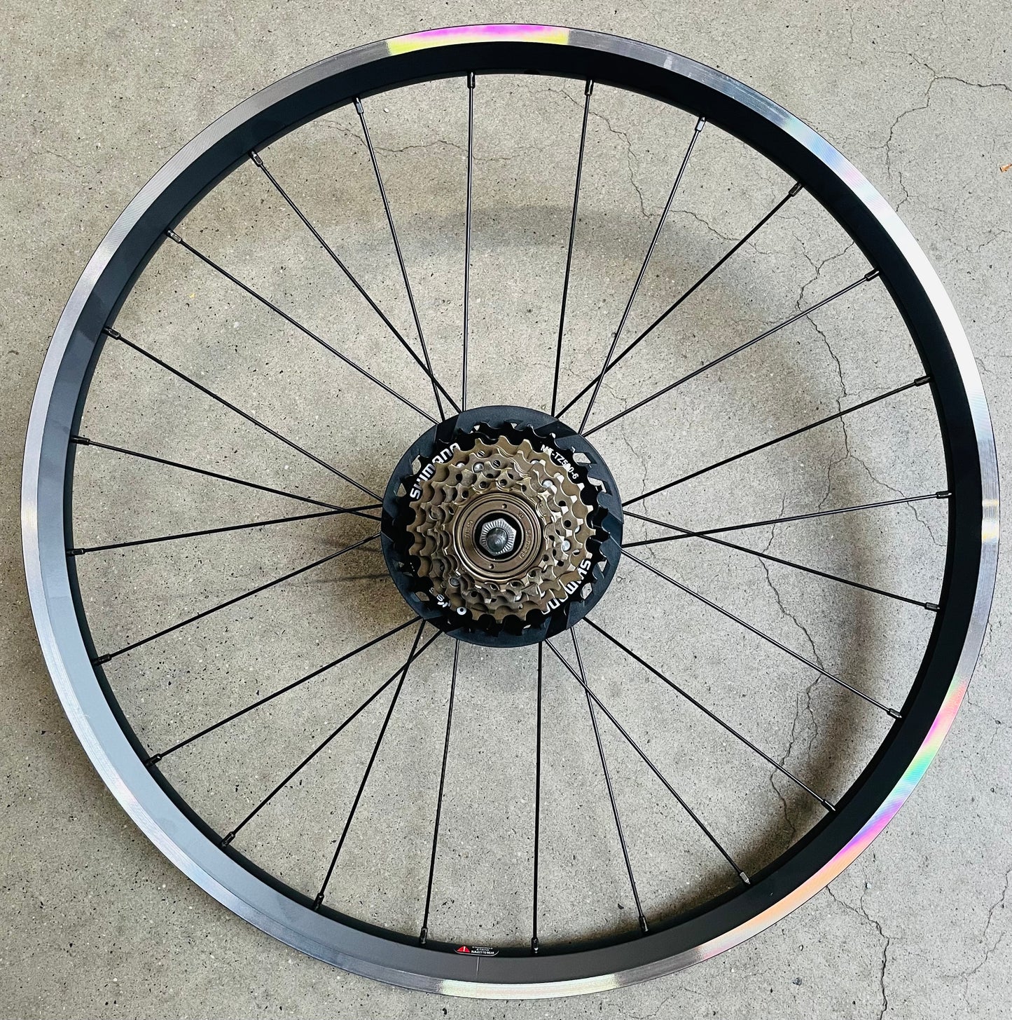 Achterwiel 24" - 507 / 24x1.75 BFK zwart freewheel V-Brake