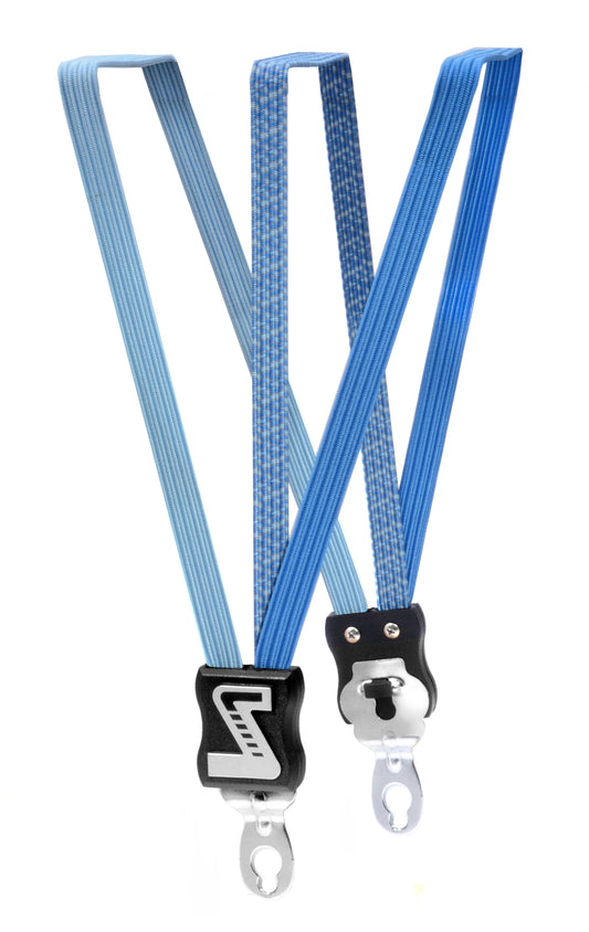 Simson 021350 snelbinder kobalt-blue, extra kort 49 cm., 3 binder, univ. asplaat, v.a. 20"