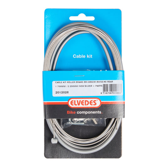 Elvedes 2012028 remkabel compleet voor/achter zilver RVS