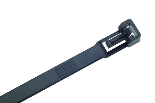 SapiSelco kabelbinder/tyrap 250x7.5mm. zwart hersluitbaar (100)