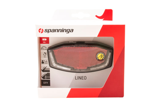 Spanninga Lineo XB achterlicht aan/uit incl. 2 x AA batterij