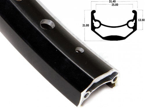 Velg 24x1.75/507 ANDRA40 zwart DISC 36 gts.