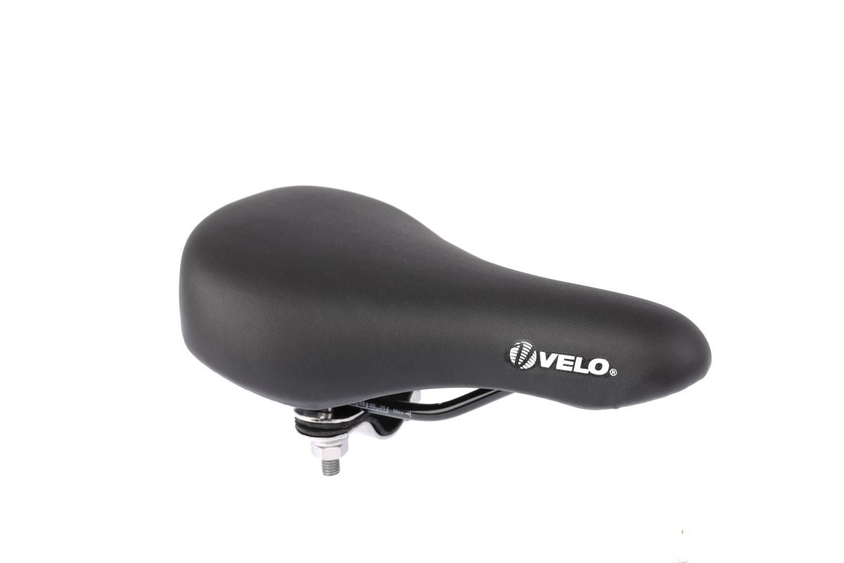 Velo zadel VL-5073 met framebuisklem ø45 mm. junior 215 x 140mm. zwart
