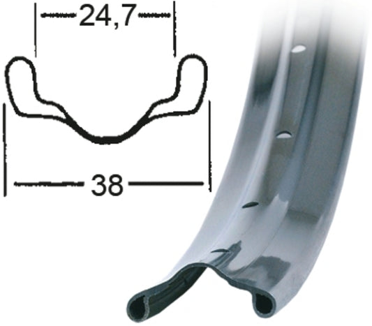 Velg 28' - 14 V38 28'-635 chroom