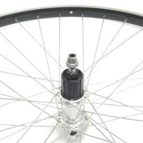 Achterwiel 805391 28" hybride 19-622 alu. ZAC 19 zwart cassette 8/9/10V QR RVS spaken