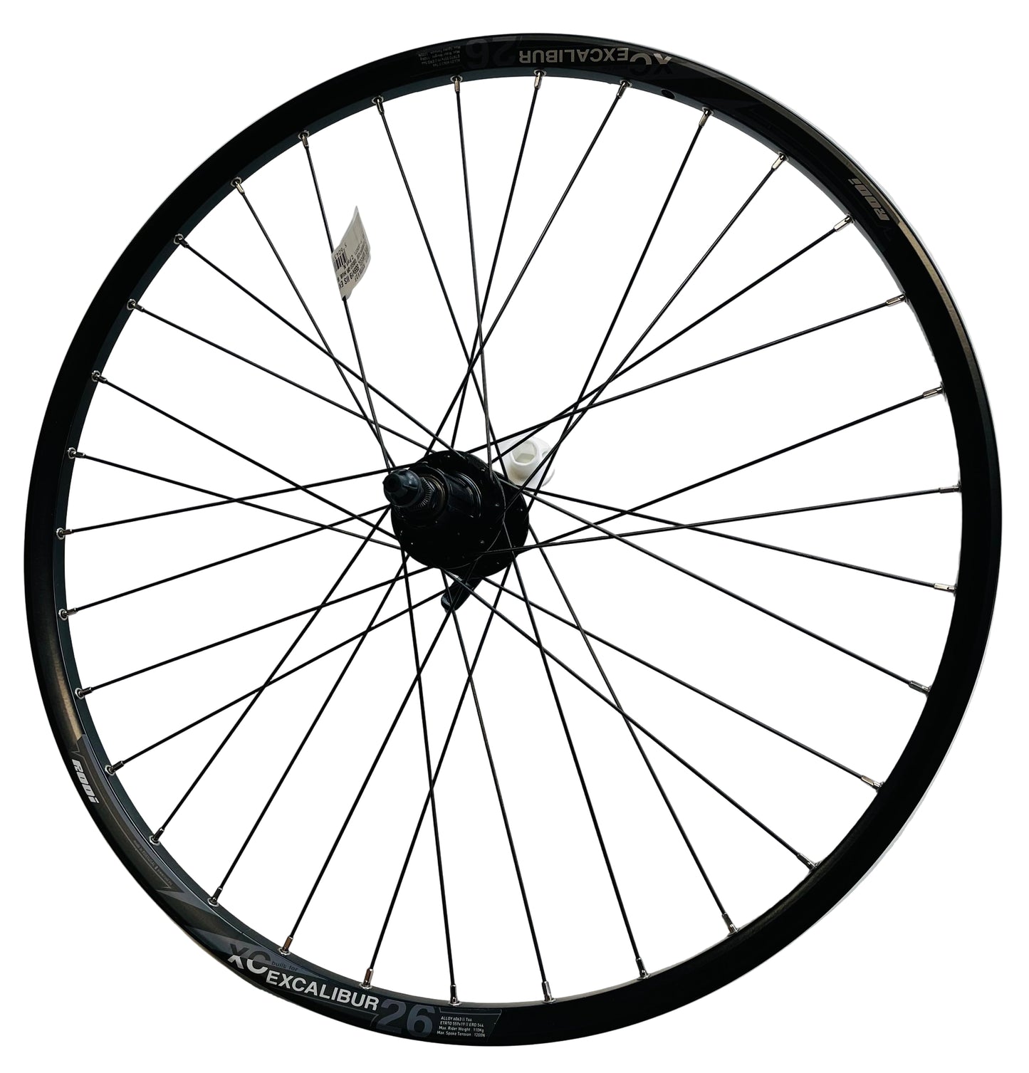 Achterwiel 26" - 559X19 IIS Excalibur 2XC DB600 QR zwart schijfrem cassette