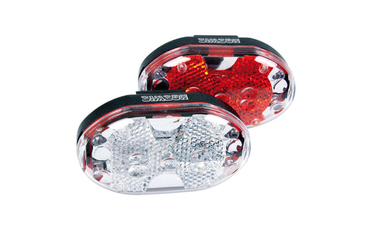 Simson 020757 batterij LED set voor en achter wit/rood incl. batterijen