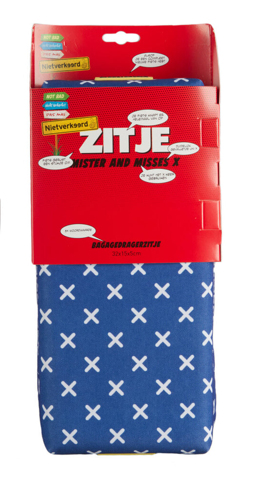 N/V zitje bagagedrager 32x15x5 cm. Mister and Misses X