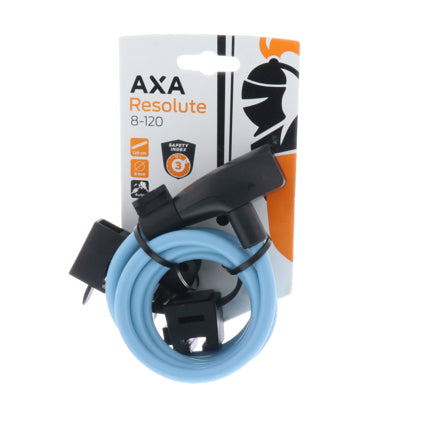 AXA kabelslot Resolute 8 - 120 Ice Blue