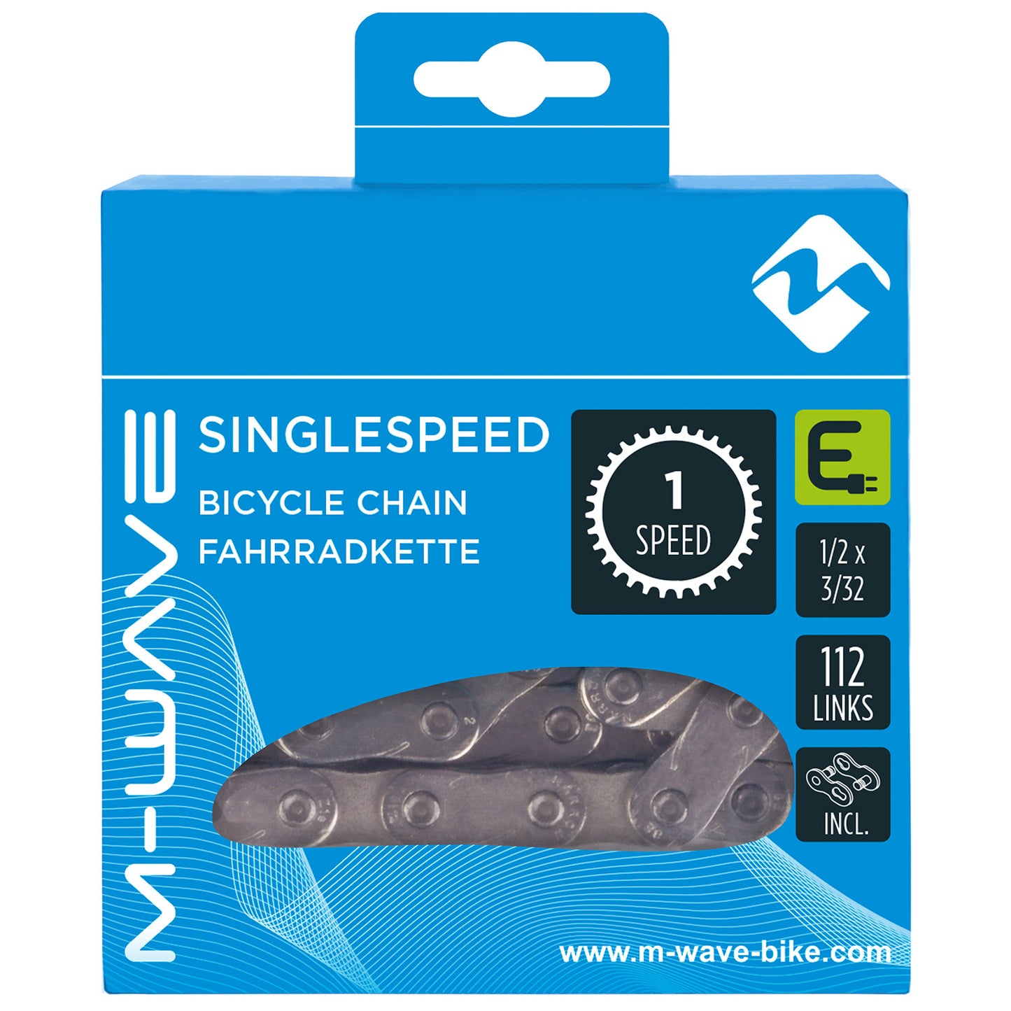 M-Wave ketting 1/2x3/32 112 1V. E-Bike