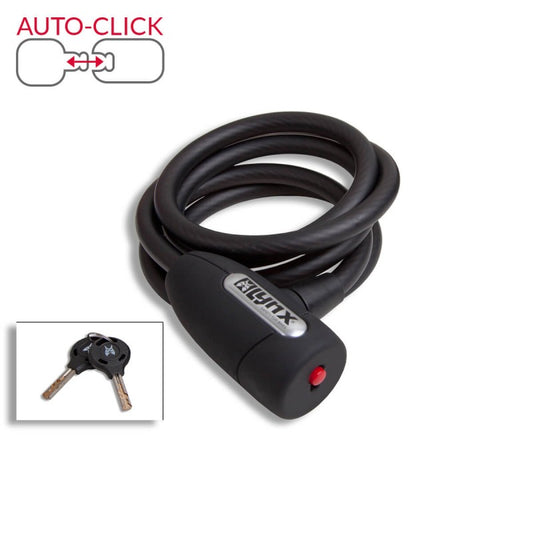 Lynx spiraalkabelslot smoke 10 mm. x 150 cm.