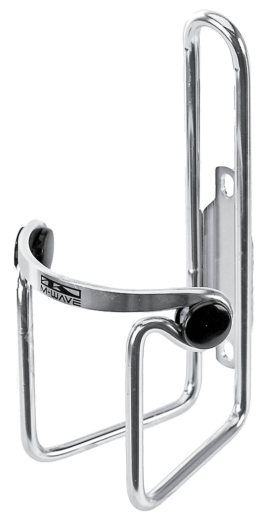 M-Wave bidonhouder aluminium zilver met beschermdoppen