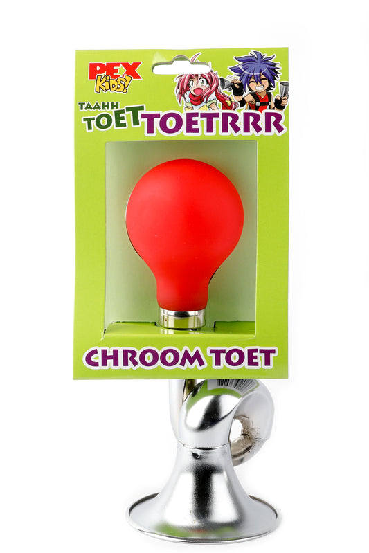 PexKids chroom toet posthoorn staal rode bol