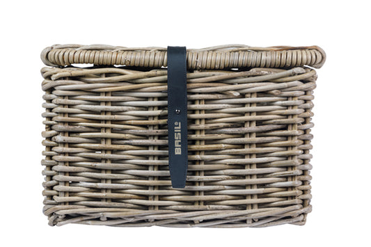 Basil 13087 Dax S fietsmand voorop met deksel grijs