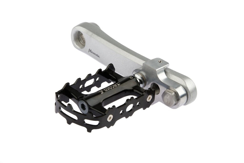 Mirage crankverkorter aluminium T6 met RVS bouten zilver
