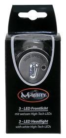 Mighty lamp met drie witte led's 2 functies (z. batt.)*