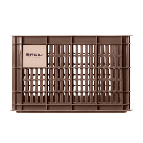 Basil 21139 Crate M fietskrat gerecycled kunststof medium 29,5L brown