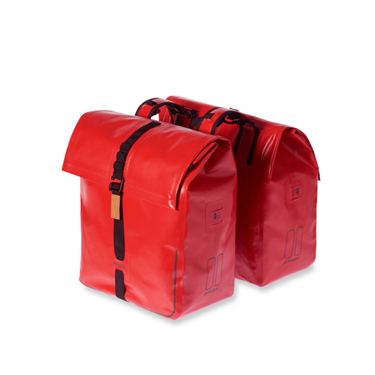 Basil 17660 Urban Dry Double Bag waterdicht 50L. Signal Red