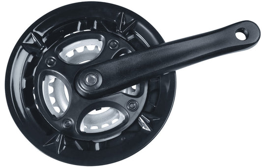 MP Wave crankstel triple 24/34/42 zwart alu 170 mm (diepte -5mm)