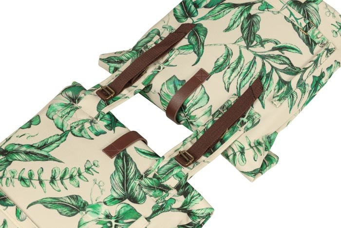 Basil 18082 Ever-Green dubbele fietstas 28-38L. sandshell beige