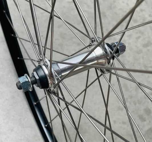 Voorwiel 28"- 622X19 Skorpion alu. zwart FM21 vast sp.14 RVS