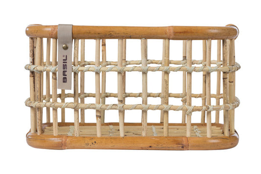 Basil 13079 Green Life Rotan fietsmand M 18L. naturel bruin